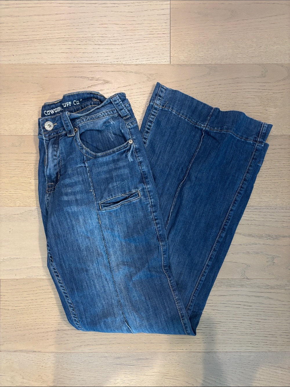 Cowgirl Tuff Women's Blue Flare Jeans